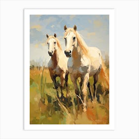 Horses Painting In Buenos Aires Province, Argentina 4 Art Print