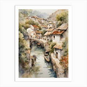 Chinese Village 1 Art Print