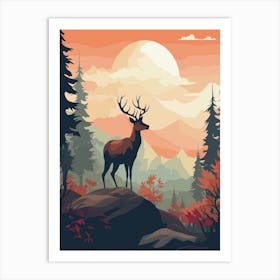 Deer In The Forest 1 Art Print