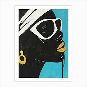 African Woman In Sunglasses 7 Art Print