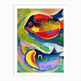 Flounder Matisse Inspired Art Print