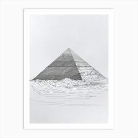 Puncak Jayacarstensz Pyramid Line Drawing 3 Art Print