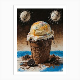 Oreo Ice Cream Art Print