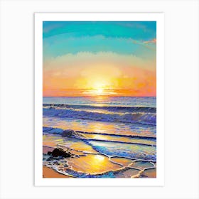 Sunset At The Beach Art Print