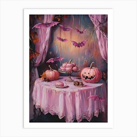 Halloween Table Art Print