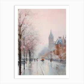 Dreamy Winter Painting Glasgow United Kingdom 1 Art Print