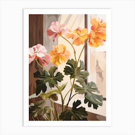 Geranium 1 Flower Painting Art Print