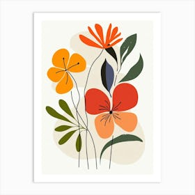 Abstract Flowers 89 Art Print