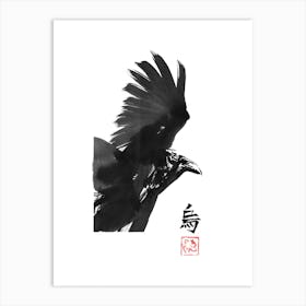 Crow Square Art Print