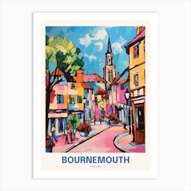 Bournemouth England 8 Uk Travel Poster Art Print