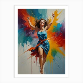 'Jumping Girl' Art Print