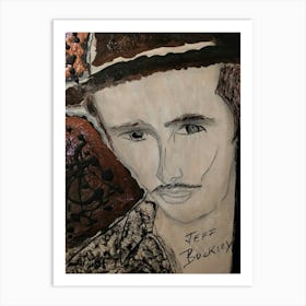 Jeff Buckley and hat Art Print