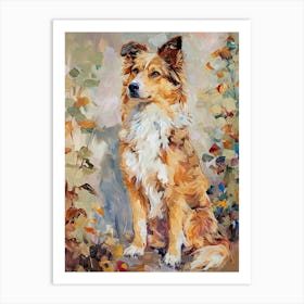 Icelandic Sheepdog Acrylic Painting 6 Art Print