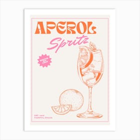 Retro Aperol Spritz Art Print