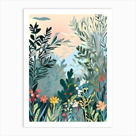 Watercolor Landscape Illustration Art Print