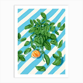 Basil Summer Illustration 6 Art Print