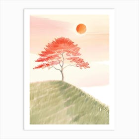 Tree On A Hill 2 Art Print