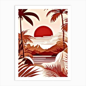 Tropical Sunset Art Print