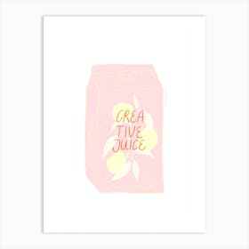 Joyful Pastel Illustration for Creatives »Creative Juice« Art Print