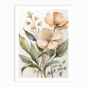 Watercolor Flowers Art Print