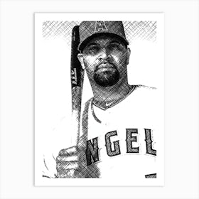 Baseball Player Holding A Bat Art Print