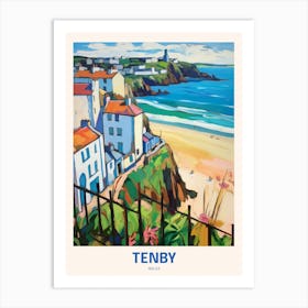 Tenby Wales Uk Travel Poster Art Print