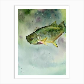 Anglerfish Storybook Watercolour Art Print