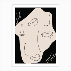 Face Of A Woman Abstract Art Print 1 Art Print