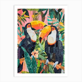 Kitsch Toucan Collage 2 Art Print