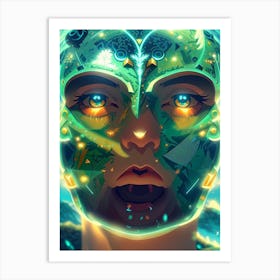 Woman Cyborg Art Print