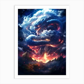 Dragon In The Sky Art Print