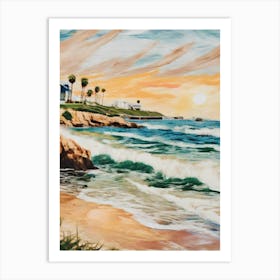 Sunset At The Beach 6 Art Print