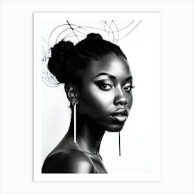 Mural Photo Of Beautiful Black Woman 8 Art Print