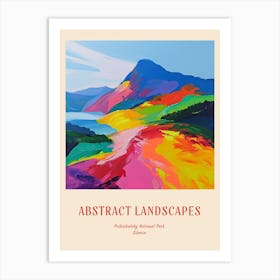 Colourful Abstract Pribaikalsky National Park Siberia 4 Poster Art Print