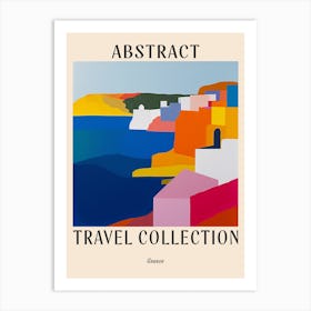 Abstract Travel Collection Poster Greece 6 Art Print