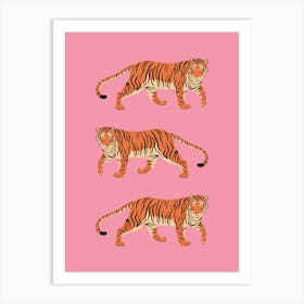 Three Tigers Art Print