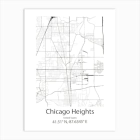 Chicago,United States Minimalist Map Art Print