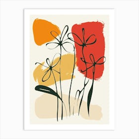 Abstract Flowers 74 Art Print