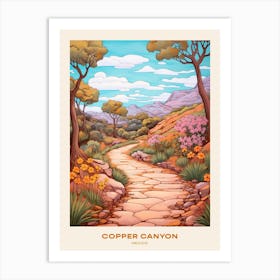 Copper Canyon Mexico 1 Hike Poster Art Print