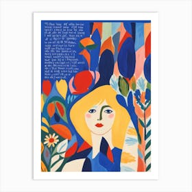 Girl With Flowers 8 Art Print