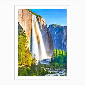 Yosemite Falls, United States Majestic, Beautiful & Classic (3) Art Print