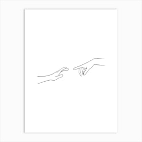 Creation Of Adam And Eve Art Print