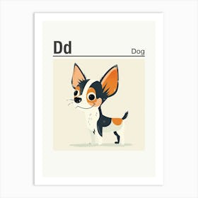 Animals Alphabet Dog 1 Art Print