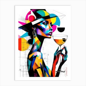 Extravaganza With A Glass Of Wine Art Print