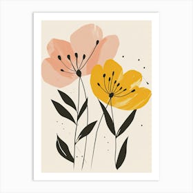 Konya Flower Market Boho Minimalist Style Art Print