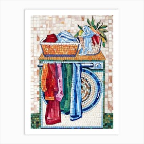 Laundry Room Mosaic Art Print