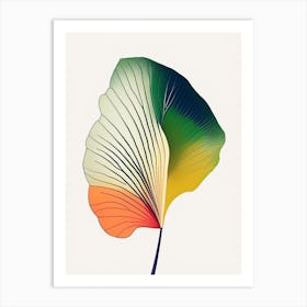 Ginkgo Leaf Abstract Art Print