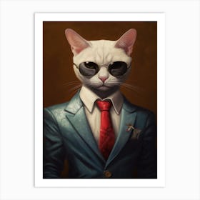 Gangster Cat Burmilla 2 Art Print