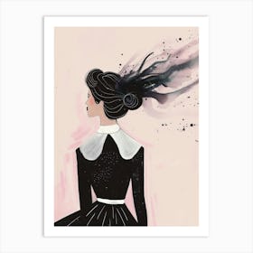 Lady In Black 2 Art Print