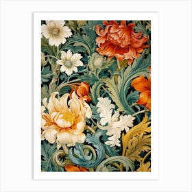 Floral Wallpaper 16 Art Print